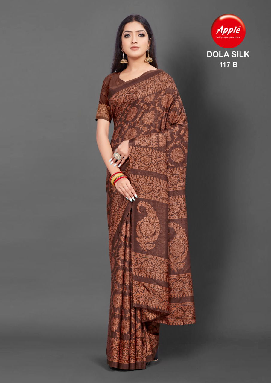 Apple Dola Silk 117 Festive Wear Wholesale Dola Silk Saree Collection

